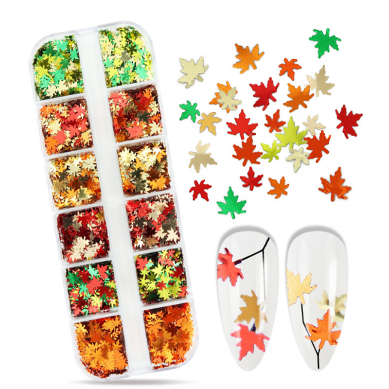 Maple Leaf Nail Sequins